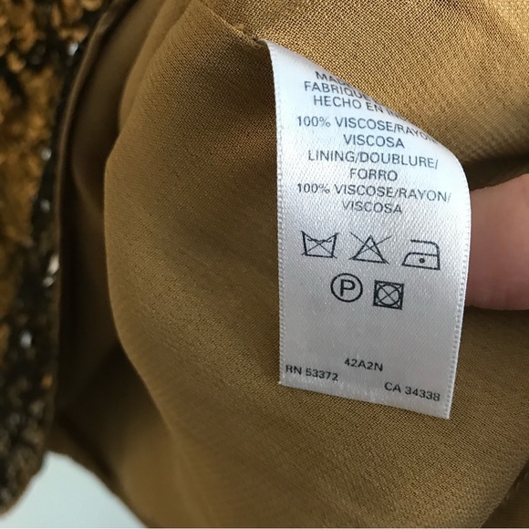 French Connection US 6 Gold Sequin Shimmer tank top party New Years Bejeweled - Picture 8 of 11